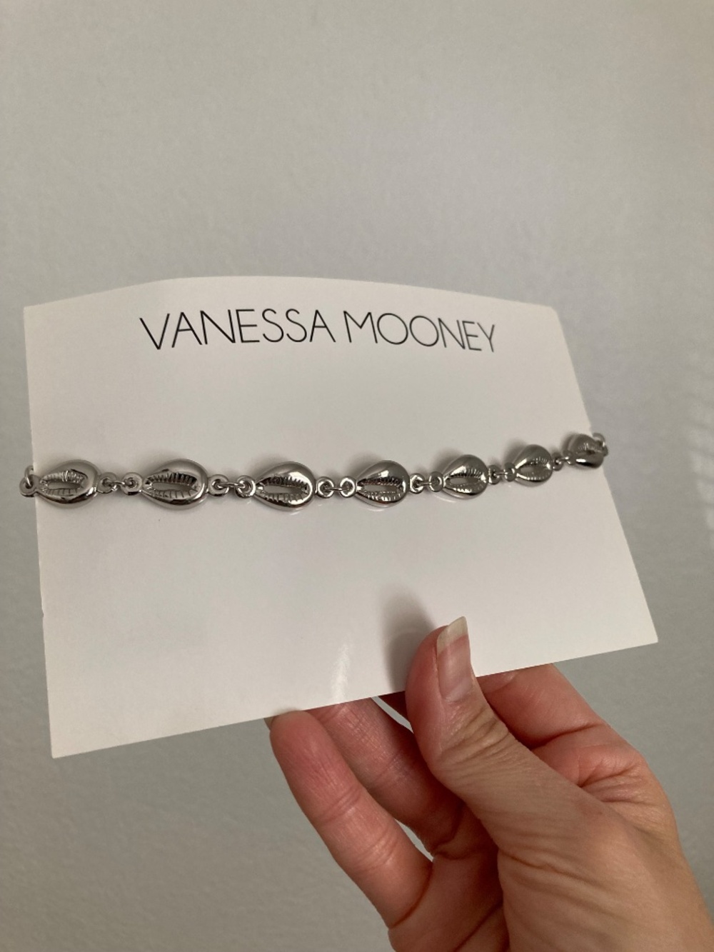 Vanessa Mooney Silver Cowrie Shell Necklace beach boho choker Shell necklace